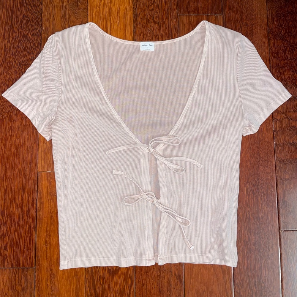 Aritzia Light Pink Crop Top